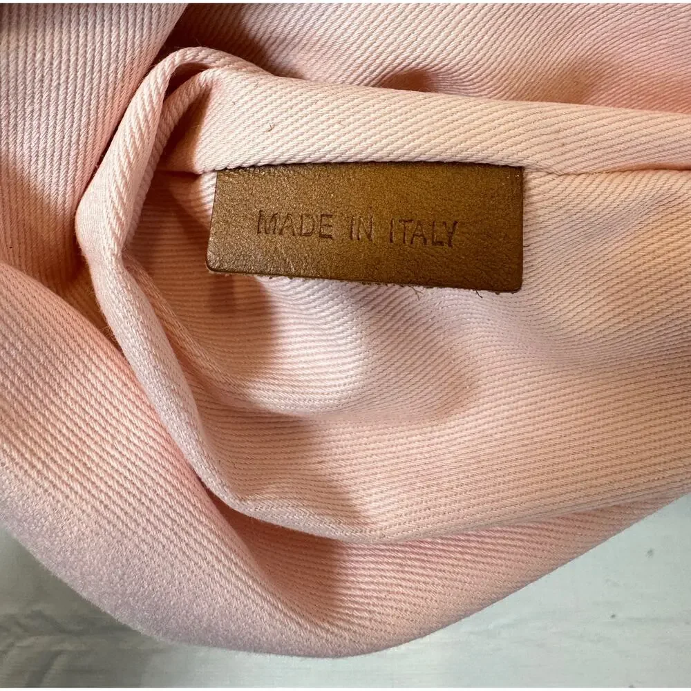 Red Valentino Cosmetic Case Beige Coated Canvas Zip Pouch Makeup Travel Clutch